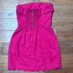 Reformation Strapless Fuchsia Dress Photo 3