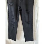 PacSun NWT High Rise Straight Leg Black Distressed Denim Jeans Size 25 Photo 2