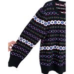 Loft Black Long Sleeve Fair Isle Print Crew Neck Pullover Sweater Size XXL Cozy Photo 10