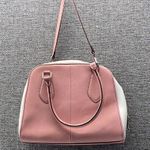 Calvin Klein Crossbody Pink and White Bag Saffiano Leather Minimalist Dome Purse Photo 5