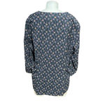 Flax Black Purple Floral Print Corduroy Top Size Medium Photo 4