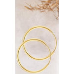 Boutique 14k Gold S925 Hoop Earrings Thin Endless Sleeper Earrings Lightweight‎ Jewelry Photo 9