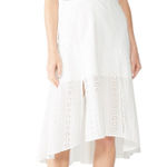 Finders Keepers White 100% Cotton V-Neckline Eyelets Peekaboo Trim Sunday Dress Photo 0
