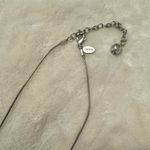 Chico's Chico’s Necklace Silver And White Disc & Silver Beads. Long Chunky 34”+ Length Photo 2