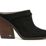 Sam Edelman  Size 10 Alison Western Mule in Black Suede Evereve Stacked Heel Photo 0