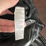 Spanx Faux Patent Leather Liquid Glossy Leggings Black High Rise Size Medium Photo 9