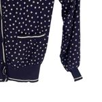 Evan Picone Women's Vintage 80s Navy White Preppy Twee Button Up Cardigan Small Photo 4