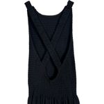 Hill House Lilou‎ Nap Dress XXS Black Jersey Smocked Mini Cross Back LBD Photo 6