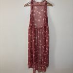 LC Lauren Conrad Lauren Conrad Sheer Floral Dusty Rose Sleeveless Duster Vest One Size Photo 5