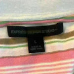 EXPRESS  Design Studio Striped Cap Sleeve Fitted Top size Large Photo 4