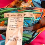 Blue and Orange Skater Mini Skirt Resort Wear Made in Brazil Size 10 Photo 1