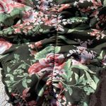 Mossimo Olive Floral Ruffle Edge Midkini top / Olive Bikini top or Ruffle bottom Green Photo 3