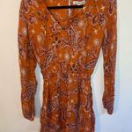 Abercrombie & Fitch NWT abreviando Fitch orange floral long sleeve romper Photo 0
