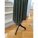 Kenneth Cole Vintage Y2K Olive Green Dot Drop Waist Handkerchief Hem Midi Dress Photo 4