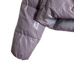 Unreal Fur Fractals Frosted Lilac Purple Cropped Puffer Jacket Size Small Photo 6