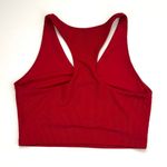 Beach Riot  Active Ribbed Crop Top In Ruby Size Large Photo 3