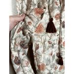 World Market Small Medium Boho Loose Fit Floral Casual PJ Bottom White Photo 3