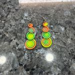 2/$25 or 3/$35 NWOT Colorful Spiral Neon Earrings Green Photo 3