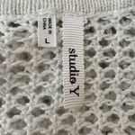 Studio Y  Vintage Y2K White Simple Short Cardigan Shrug Sweater Size Large Photo 5