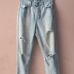 Madewell  “The Perfect Vintage” Light Wash Blue Distressed Mom Jeans GUC Size 26 Photo 8