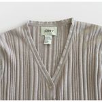 Baby Pink Plunging Neck L/S Ribbed Sparkle Party Glitter Large‎ Sweater VTG Y2K Photo 1