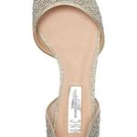 Inc International Concepts Womens Elsah2 Fabric Open Toe Slide Flats Champagne Silver Size 9.5 Photo 0