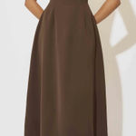 Odd Muse Halter Midi Dress Brown Size XS Photo 0