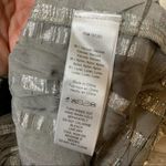 Anthropologie  current air metallic lurex silver mini skirt smocked sz XS Photo 5