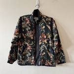 Lavon Vintage Y2K  Silk Floral Bomber Jacket Women's Size PM Med Zip Front Retro Photo 1