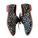 DV Dolce Vita Animal Print Calf Hair Oxford Leather Flats Beige Brown Lace Up 6 Black Photo 10