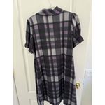 JH Collectibles Purple Plaid Cowl Neck Short Sleeves KneeLength Plaid Dress XL Gray Photo 6