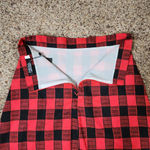 Fisoul Red & Black Plaid Lined Skirt Size Small NWT Cute Mini High Waisted Photo 4