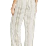 Hanro NWTs Aria Woven Silk Blend Lounge Pajama Pants small Winter Lemon Stripe Photo 1