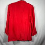 Vintage Louise Paris Silk Blazer Red Career Party Jacket One Button Size L Size L Photo 2
