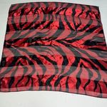 l*space Vintage Age Scarf Red Black Animal Print 20" Square Polyester Women Ladies Photo 0