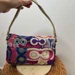 Coach  Poppy C‎ Metallic Layla Graffiti Metallic Demi Satchel Shoulder Swing Bag Photo 5