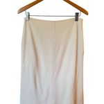 Escada Pull On Fishtail Knee Length Skirt Wool Ruffle Back Cream Women's Size 38 Photo 0