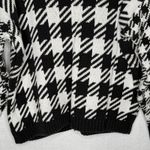 Vintage‎ Houndstooth Cardigan Sweater Womens XL Oversized Gold Buttons Old Money Black Size 16P Photo 6