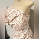 A New Day  One Shoulder Mini A-Line Dress in cream abstract from the brand. 4 Photo 5