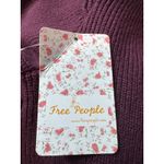 Free People  Pomegranate Wine Back‎ Cutout Knit Top Long Sleeve Sweater L Photo 4