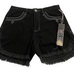 NWT Double D‎ Ranch Black Shorts Western Boho Size 6 Photo 0