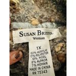 Susan Bristol Neutral Cardigan Sweater Women’s 1X Alpaca Mohair Wool Chunky Knit 3/4 Sleeves Photo 4