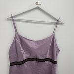 Delicates Purple Satin Nightgown Dress Mini Lingerie Size Large Sheer Photo 1