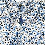 Anthropologie Hutch Blue Motif Ditsy Floral Print Wide Leg Jumpsuit Size Small Photo 4