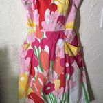 Lilly Pulitzer tropical print vintage 50's style lined cotton dress size 10 Photo 0