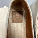 Tory Burch Sidney Espadrilles Flat Shoe Logo Slip On Cream Brown Women Size 10 Photo 3
