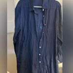 None NEW Beachwear Bathing Suit Cover Up Swimwear Sheer Button Down Shirt L Photo 3