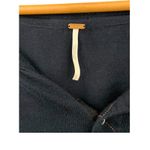 Free People  S Top Blouse Tee Light Magic Henley in Deepest Navy Puff Sleeve Photo 6