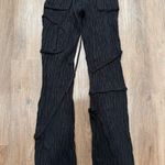 GUIZIO Knit Flare Pants Womens Small Black Drawstring Lounge Knitwear Photo 1