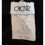 Cache Vintage  Black Metallic‎ Asymmetrical Dress Y2K 90s Glam Beaded Size XXS Photo 2